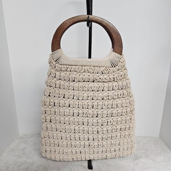 Universal Thread Cream Crochet Hippie Bag Festival Boho Handbag - Picture 12 of 12
